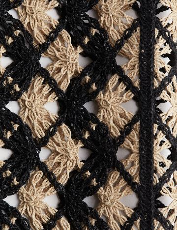 Fusta H&M, crem/negru