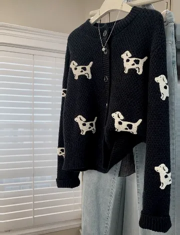 Cardigan Jianhu, negru