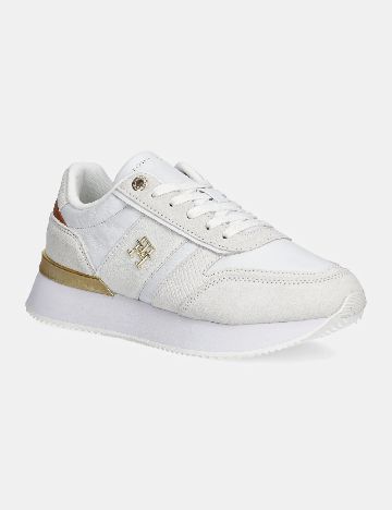 Adidasi Tommy Hilfiger, alb
