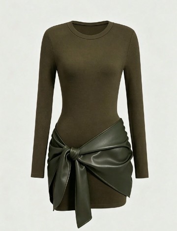 Rochie scurta SHEIN, verde