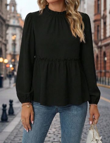 Bluza SHEIN CURVE, negru