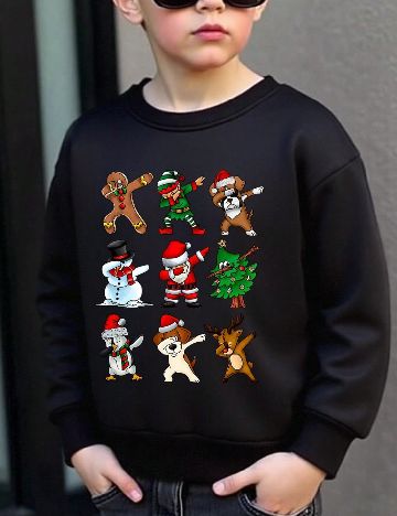 Bluza Shein Kids, negru