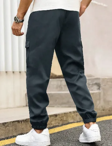 Pantaloni SHEIN, gri petrol