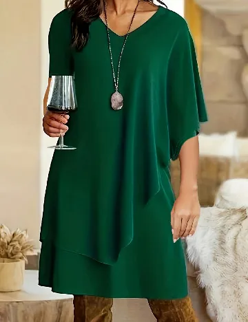 Rochie scurta SHEIN CURVE, verde