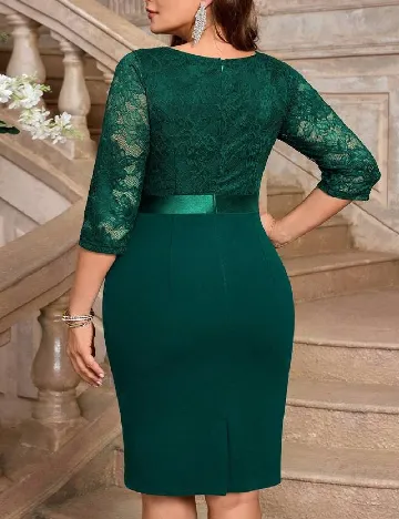 Rochie scurta MISSMAY Plus Size, verde