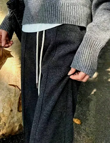 Pantaloni SHEIN, gri inchis