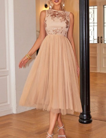 Rochie medie SHEIN, crem