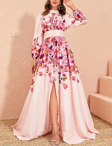 Rochie lunga Toleen, roz