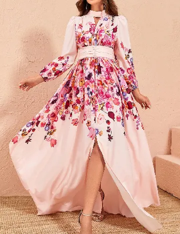 Rochie lunga Toleen, roz