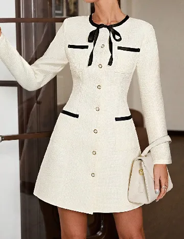 Rochie scurta SHEIN, ecru