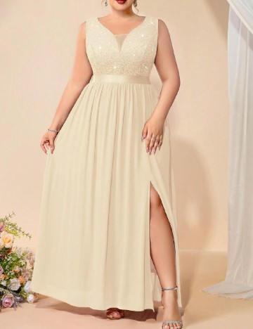 Rochie lunga SHEIN CURVE, crem
