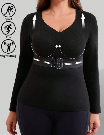 Bluza SHEIN CURVE, negru