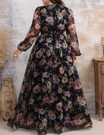 Rochie lunga SHEIN CURVE, floral print
