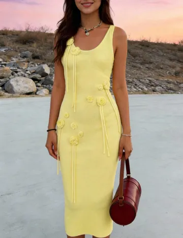 Rochie de plaja SHEIN, galben