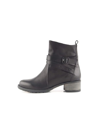 Botine Overlap, negru