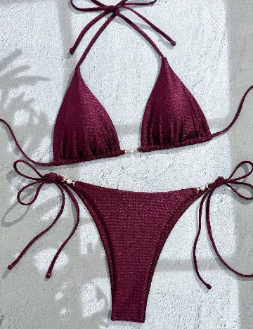 Costum de baie SHEIN, visiniu