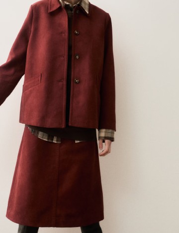 Fusta H&M, caramiziu