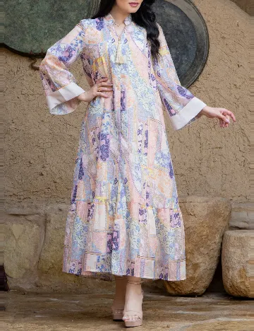 Rochie lunga Toleen, mix culori