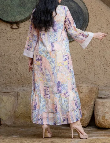 Rochie lunga Toleen, mix culori