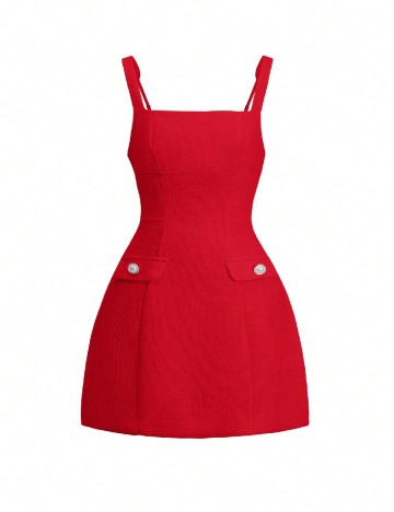 Rochie scurta SHEIN, rosu