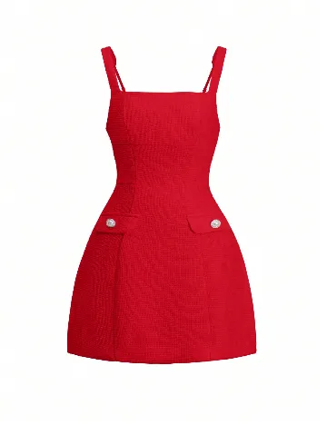 Rochie scurta SHEIN, rosu