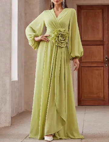 Rochie lunga Toleen, verde