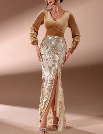 Rochie lunga Miss Tian Co, maro