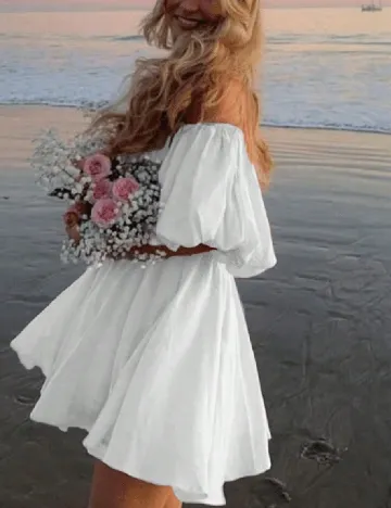 Rochie scurta SHEIN, alb