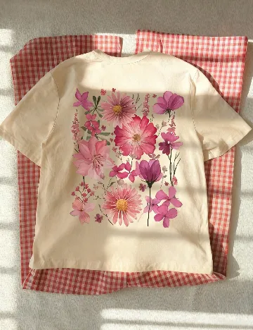 Tricou Shein Kids, crem