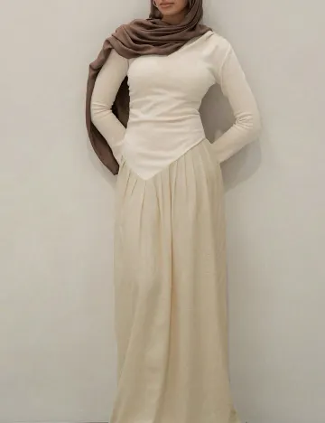 Rochie lunga SHEIN, crem