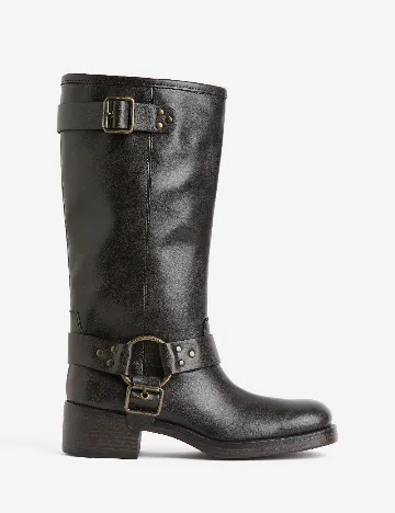 Cizme H&M, maro inchis