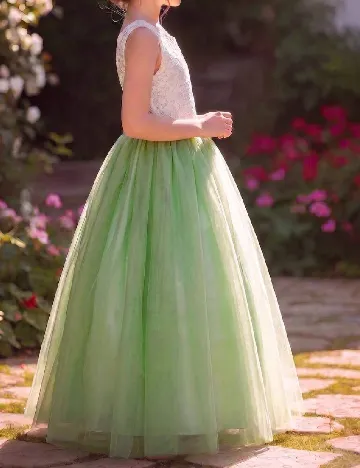 Rochie Bibihou, verde/alb
