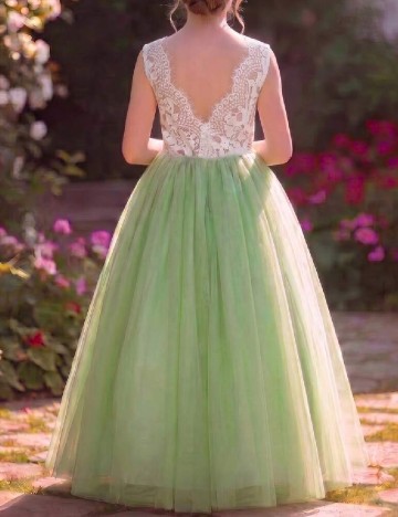Rochie Bibihou, verde/alb