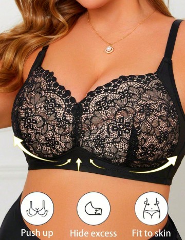 Sutien SHEIN, negru/crem