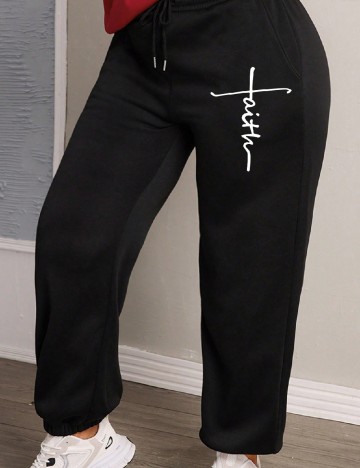 Pantaloni SHEIN CURVE, negru