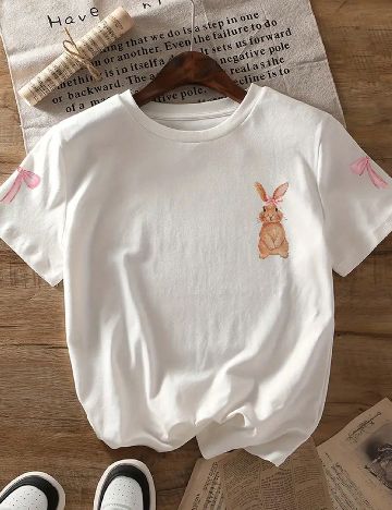 Tricou Shein Kids, alb