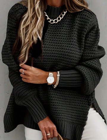 Pulover Oversize SHEIN, negru