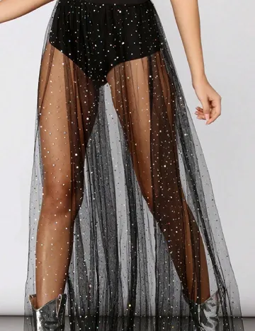 Fusta SHEIN CURVE, negru
