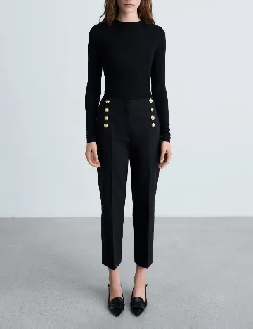Pantaloni Mango, negru