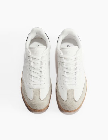 Adidasi H&M, alb/gri