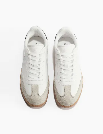 Adidasi H&M, alb/gri