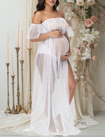 Compleu SHEIN Maternity, alb