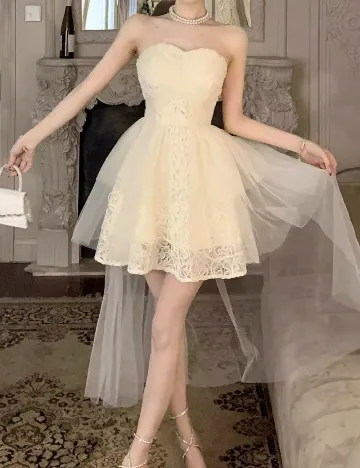Rochie scurta SHEIN, crem