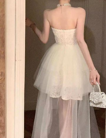 Rochie scurta SHEIN, crem
