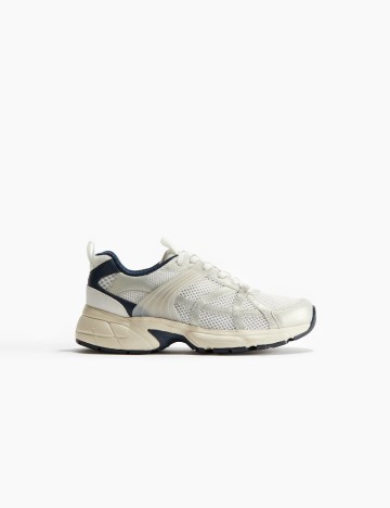 Adidasi H&M, alb/gri