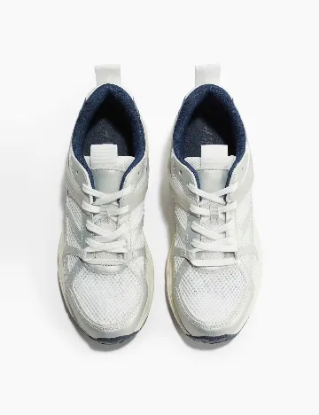 Adidasi H&M, alb/gri