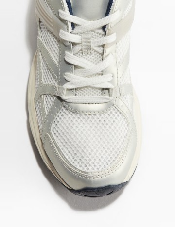 Adidasi H&M, alb/gri