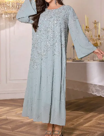 Rochie medie SHEIN CURVE, albastru