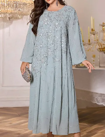 Rochie medie SHEIN CURVE, albastru