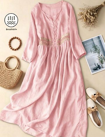 Rochie medie SHEIN, roz